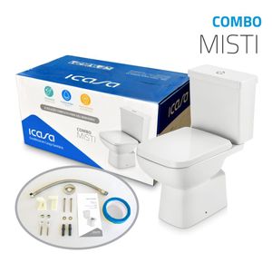 Kit Icasa Bacia/Caixa e Acessórios Misti Branco