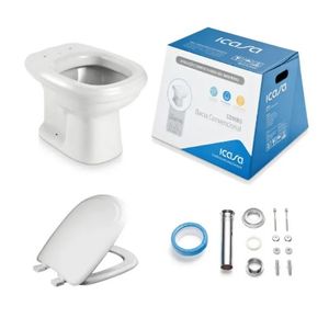 Kit Icasa Sabatini Bacia Convencional e Acessórios Branco