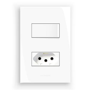Conjunto Alumbra 85048 Inovapro 1 Interruptor simples + 1 Tomada 2P+T 10A 250V~