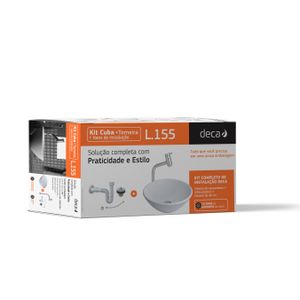 Kit Cuba Deca Apoio Redonda L.155 Com Torneira Link Bica Alta Branco