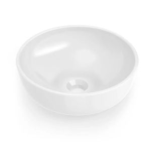 Cuba Roca Apoio Redonda Optica Round Branca 35 Cm