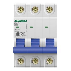 Disjuntor Alumbra ALBR3 Curva C Tripolar 20A