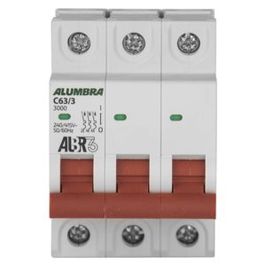 Disjuntor Alumbra ALBR3 Curva C Tripolar 63A