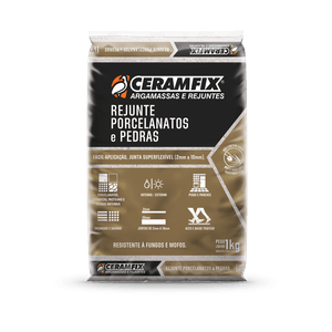 Rejunte Ceramfix Porcelanatos e Pedras Palha 1 Kg