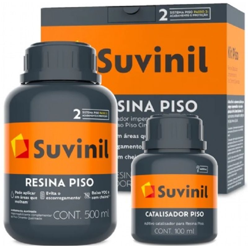 Kit Suvinil Resina Para Cimento Queimado 500 ml