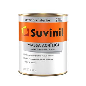 Massa Acrílica Suvinil Branca 1,3 Kg