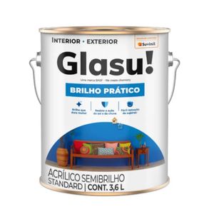 Tinta Suvinil Acrílico Glasurit Lavável Semi-Brilho Branco Neve 3,6 L