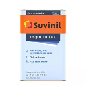 Tinta Suvinil Acrílico Premium Toque de Luz Semi-Brilho Branca 18 L