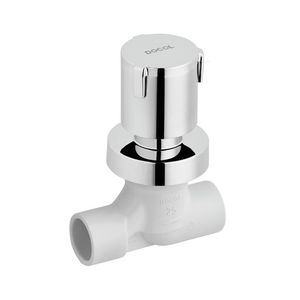 Registro Docol Basetec Pressão C/ Acabamento Riva PVC Cerâmico Chrome