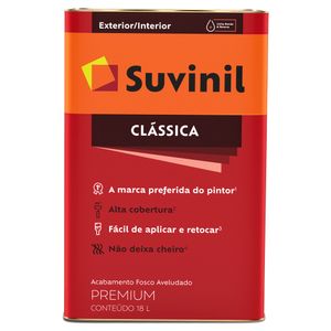 Tinta Suvinil Clássica Fosco Aveludado Branco Neve 18 L