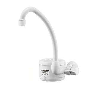 Torneira Lorenzetti LorenEasy Parede Bica Alta Móvel Elétrica 1/4 de Volta Branca 5500 W