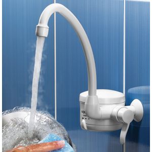 Torneira Lorenzetti LorenEasy Parede Bica Alta Móvel Elétrica 1/4 de Volta Branca 5500 W