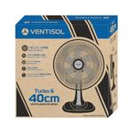 Ventilador Ventisol Turbo 6 Oscilante Mesa 40 Cm 220 V Vermelho/Preto 80 W