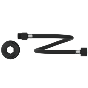 Ligação Flexível Censi 7422 PVC Preto Fosco 1/2 x 1/2' 60 Cm