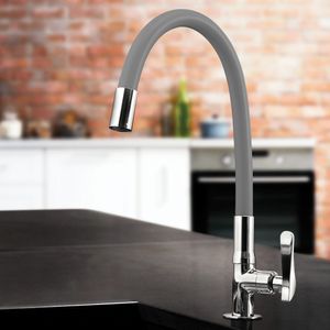 Torneira Lorenzetti LorenFlex 1177 G27 Mesa Bica Flexível P/ Cozinha Cinza