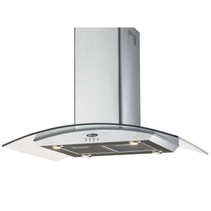 Coifa Fischer 5455-10174 Island Ilha C/ Vidro Curvo Inox 220 V 90 Cm