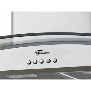 Coifa Fischer 5455-10174 Island Ilha C/ Vidro Curvo Inox 220 V 90 Cm