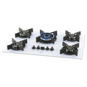 Cooktop Fischer 26298-62470 TC Infinity Gás 5 Bocas Special White Bivolt