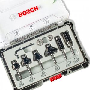 Kit Fresas Bosch 6 mm P/ Tupia 6 Peças