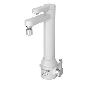 Torneira Hydra Puravitta Parede Bica Alta Móvel Eletrônica Com Purificador Escolha Gradual 1/4 de Volta Branca 5500 W