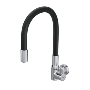 Torneira Hydra Hydramotion 1168 Parede Bica Flexível P/ Cozinha 1/4 de Volta Preto