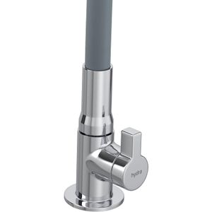 Torneira Hydra Hydramotion 1167 Mesa Bica Flexível P/ Cozinha 1/4 de Volta Cinza