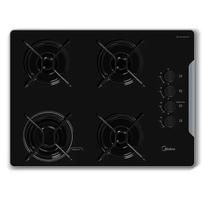 Cooktop Midea MD-GV40AAPB Gás 4 Bocas Preto Bivolt