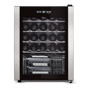 Adega Midea WBB242 1 Porta 24 Garrafas Inox/Preta 220 V
