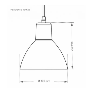 Pendente Taschibra TD 821 Design E27 Branco