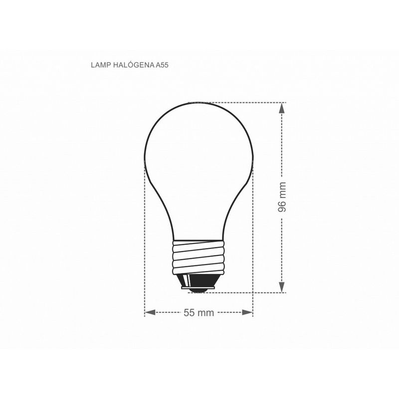 Lâmpada Taschibra A55 Halógena E27 42 W