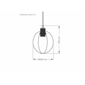 Pendente Taschibra Circle E27 Dourado