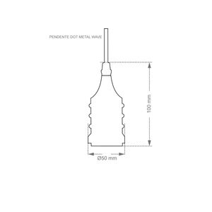 Pendente Taschibra Dot Metal Wave E27 Cobre