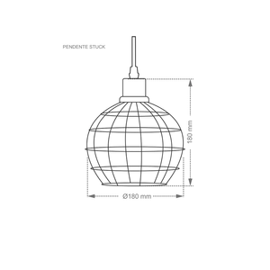 Pendente Taschibra Stuck E27 Preto