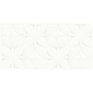 Revestimento Pisoforte Lodz White Plus Brilhante Classe A - Retificado 37 x 74 Cm 1,95 m²