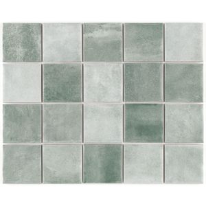 Piso Eliane Noronha Verde Mesh Brilhante Classe A 7,5 x 7,5 Cm