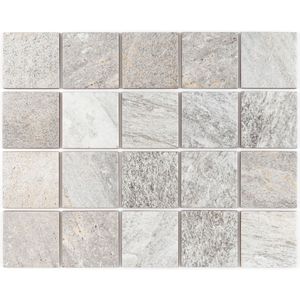 Piso Eliane Fiji White Mesh Matte Classe A 7,5 x 7,5 Cm 1,59 m²