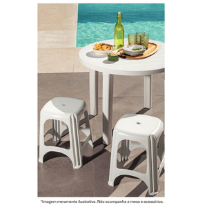 Banqueta Tramontina Niterói Basic 92411 Plástica Branca