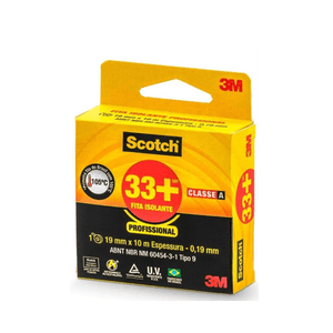 Fita 3M Isolante Scotch 33+ Preta 10 M