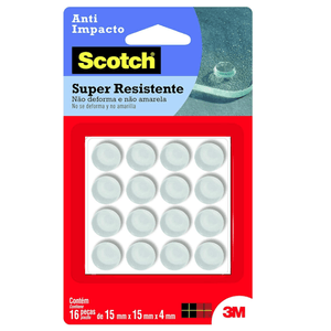 Protetor 3M Scotch Anti-Impacto Redondo Grande 16 Unidades
