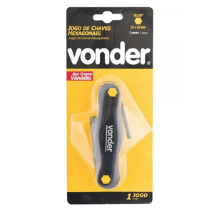 Kit de Chaves Vonder Hexagonais Preto 2 a 8 mm 7 Peças