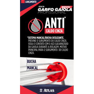 Garfo de Pintura Atlas Gaiola Profissional Para Rolo 23 Cm