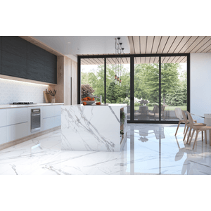 Porcelanato Eliane Marmo Branco Polido Classe A - Retificado 120 x 240 Cm 2,88 m²