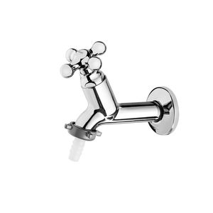 Torneira Viqua Marujá 1130921 Parede Para Tanque 10 Cm com Bico para Mangueira Cromada