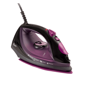 Ferro de Passar Oster A Vapor Base Cerâmica 1600 W 220 V Preto/Roxo