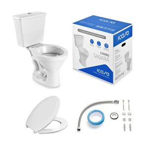 Kit Icasa Sabará Bacia/Caixa e Acessórios Branco