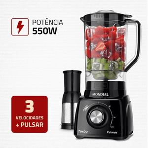 Liquidificador Mondial L-99-FB 3 Velocidades 550 W 220 V 1,6 L Preto
