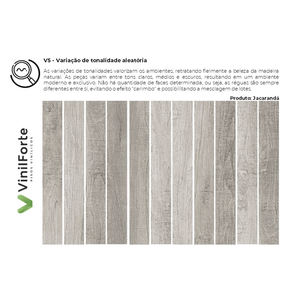 Piso Vinil Forte Jacarandá Vinílico Classe A 19,2 x 123 Cm 4,72 m²