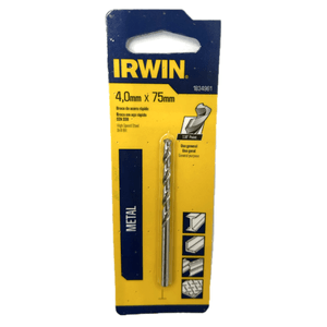 Broca Irwin Helicoidal Para Metal de Aço Rápido 4 mm