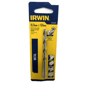 Broca Irwin Helicoidal Para Metal de Aço Rápido 6 mm