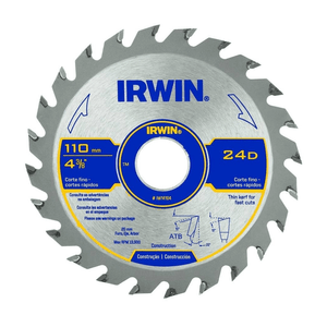 Disco Irwin IW14104 P/ Serra Circular 110 mm 1,1 mm 4.3/8' x 24D